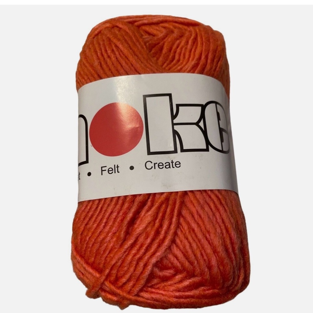 Lot of 2 each: SWTC Karaoke Yarn Orange, Nashua Cotton in orange and green 6 tot